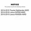 Kugel Front Rear Wheel Bearing & Hub Assembly Kit For Toyota Highlander Lexus RX350 RX450h AWD K70-101663
